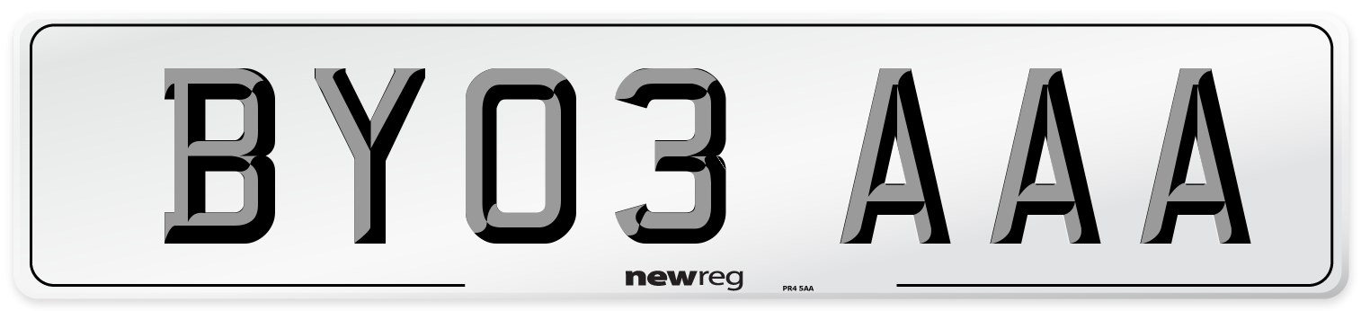 BY03 AAA Number Plate from New Reg